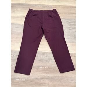 J.Jill Ponte Slim Leg Maroon XL Pull On Pants